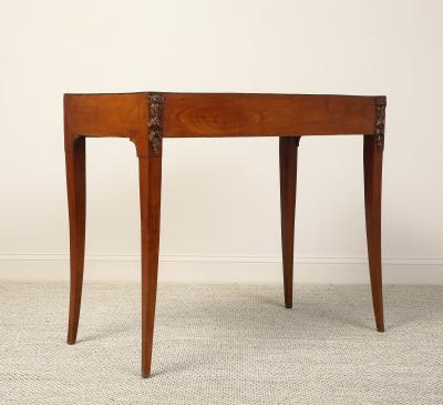 Italian Neoclassical Walnut Side Table with Carved Satyr Mounts