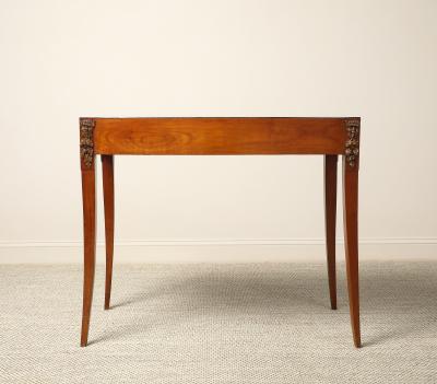 Italian Neoclassical Walnut Side Table with Carved Satyr Mounts
