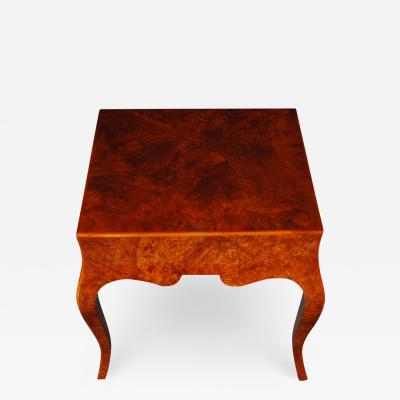 Italian Olive Burl Occasional Table