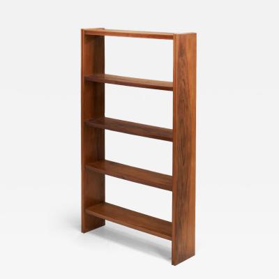 Italian Open Bookcase with Wood Veneer Italy 1970s