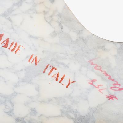 Italian Organic Form Carrara Marble Cocktail Table