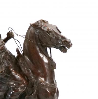 Italian Orientalist Bronze Sculpture Falconiere A Cavallo by Ferdinando deLuca