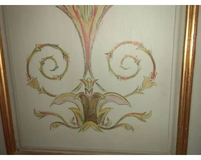 Italian Paint Decorated Parcel Gilt Monumental Screen or Room Divider