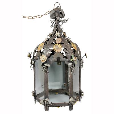 Italian Painted Tole Hanging Lantern