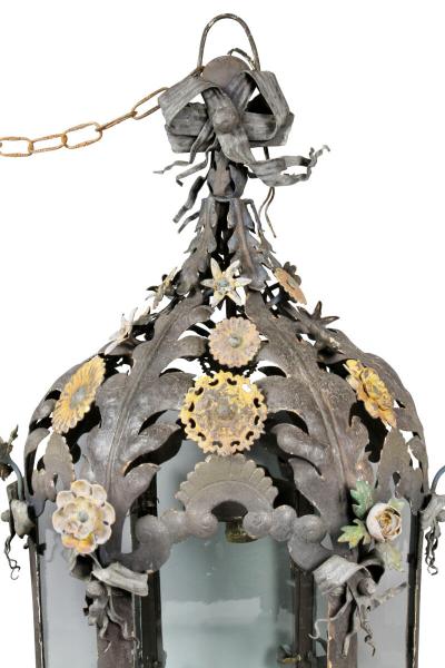 Italian Painted Tole Hanging Lantern