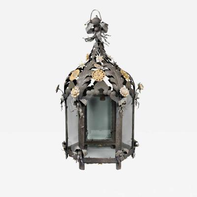 Italian Painted Tole Hanging Lantern