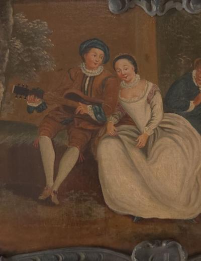 Italian Painted Trumeau Comprised of Antique Elements