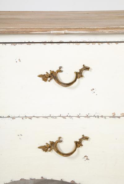 Italian Painted Two Drawer Rococo Commode