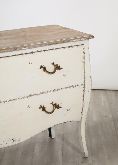Italian Painted Two Drawer Rococo Commode