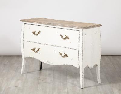 Italian Painted Two Drawer Rococo Commode