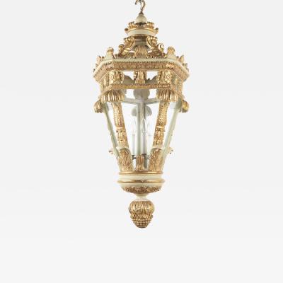 Italian Painted and Gilded Five Sided Lantern