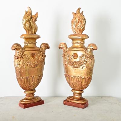 Italian Pair of 19th Century Giltwood Appliqu s