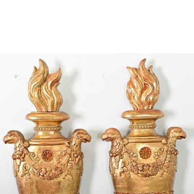 Italian Pair of 19th Century Giltwood Appliqu s