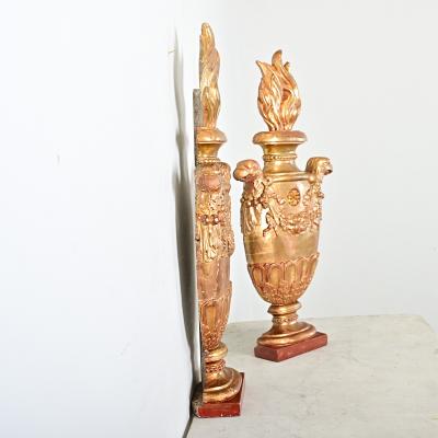 Italian Pair of 19th Century Giltwood Appliqu s