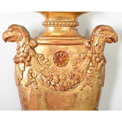 Italian Pair of 19th Century Giltwood Appliqu s