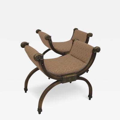 Italian Pair of 2 Baroque Armchairs 1600s