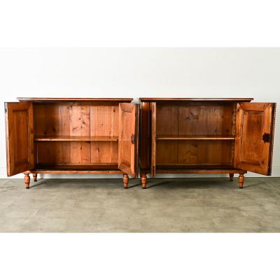 Italian Pair of Fruitwood Buffets