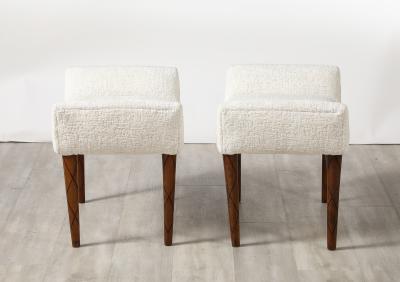 Italian Pair of Walnut Benches circa 1950