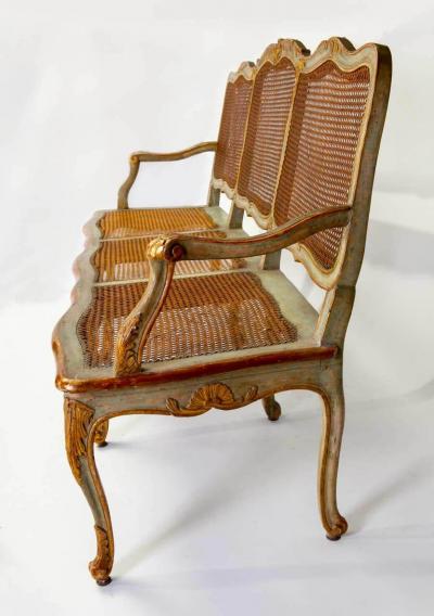 Italian Parcel Gilt and Painted Canape or Sofa 18th Century