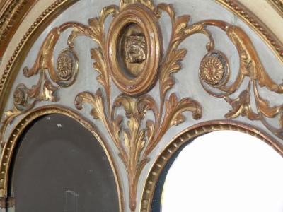 Italian Parcel Gilt and Painted Pier Mirror