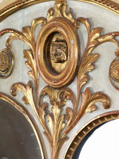 Italian Parcel Gilt and Painted Pier Mirror