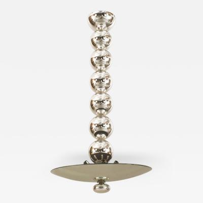 Italian Pendant Chandelier with Silvered Glass