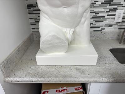 Italian Plaster Male Torso Sculpture Of A Classical Athlete