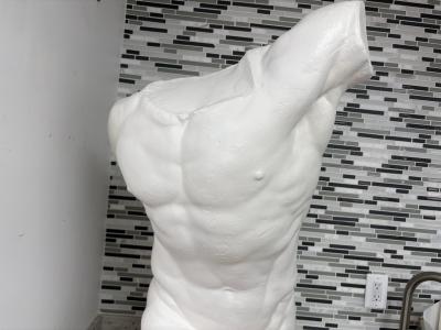 Italian Plaster Male Torso Sculpture Of A Classical Athlete