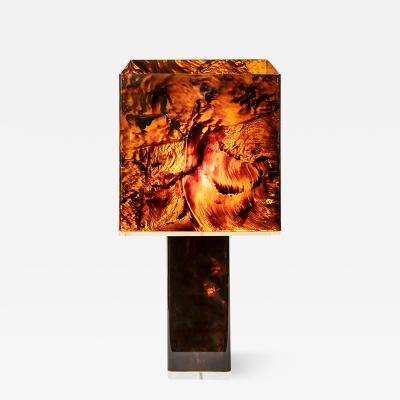 Italian Plexiglass Table Lamp for 1970s