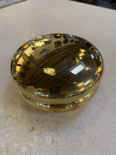 Italian Polished Brass Lidded Box 1970s