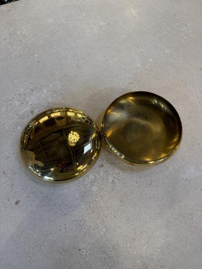 Italian Polished Brass Lidded Box 1970s