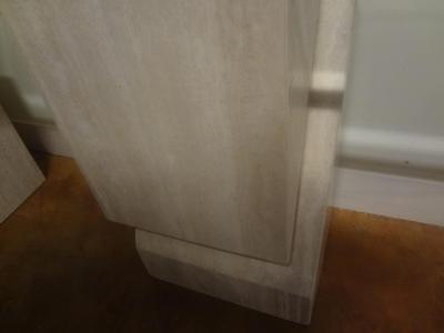 Italian Postmodern Travertine Console Attributed To Angelo Mangiarotti