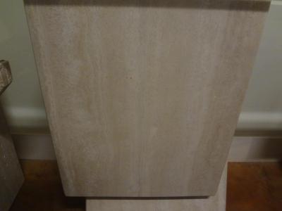Italian Postmodern Travertine Console Attributed To Angelo Mangiarotti