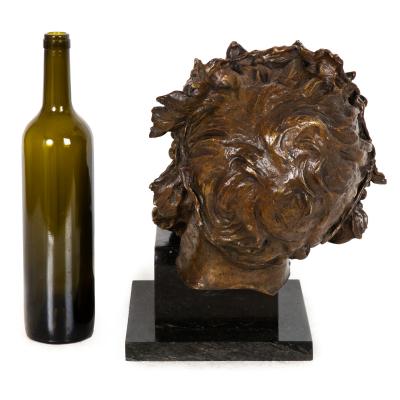 Italian Realist Bronze Bust of a Satyr Faun attributed to Vincenzo Gemito