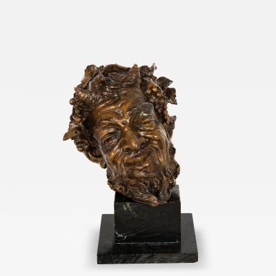 Italian Realist Bronze Bust of a Satyr Faun attributed to Vincenzo Gemito