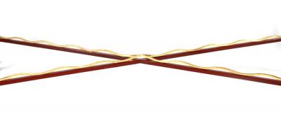 Italian Red Lacquered Iron and Marble Dining Table