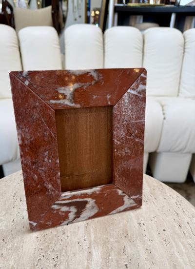 Italian Red Marble Picture Frame 1970s