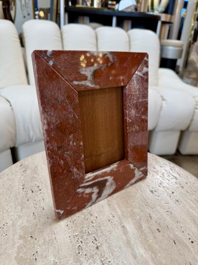 Italian Red Marble Picture Frame 1970s