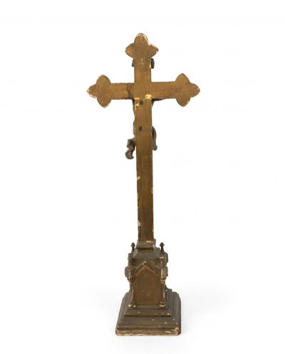 Italian Renaissance Carved Wood Crucifix
