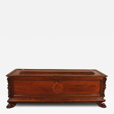 Italian Renaissance Cassone Or Wedding Chest In Walnut 16th Century