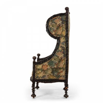 Italian Renaissance Floral Wing Chair