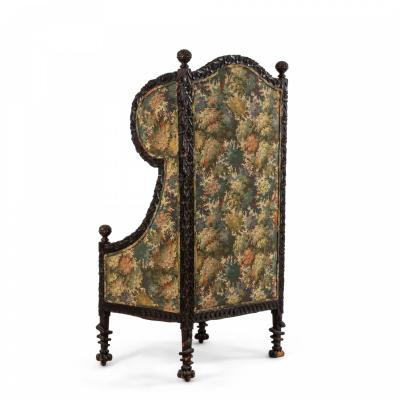 Italian Renaissance Floral Wing Chair