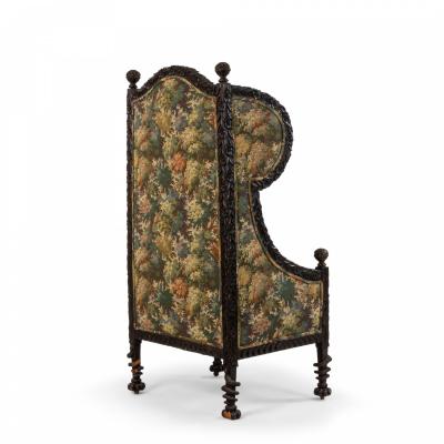 Italian Renaissance Floral Wing Chair