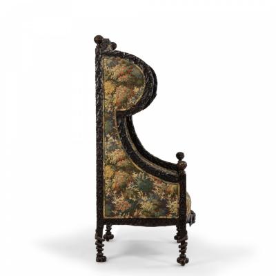 Italian Renaissance Floral Wing Chair