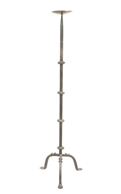 Italian Renaissance Iron Floor Candlestick