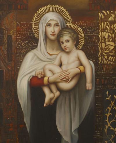 Italian Renaissance Madonna Child Painting