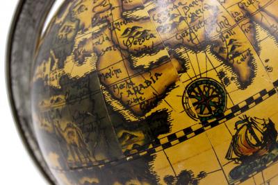 Italian Renaissance Metal Desk Globe