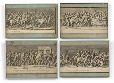 Italian Renaissance Military Procession Engravings