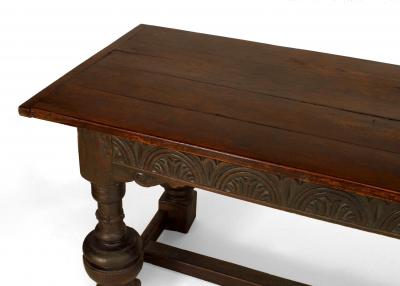 Italian Renaissance Oak Refectory Table with Late 19th Century Top
