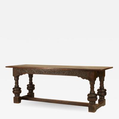 Italian Renaissance Oak Refectory Table with Late 19th Century Top